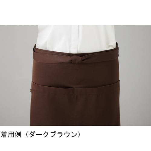 ギャルソンミドルエプロン ブラック フリ