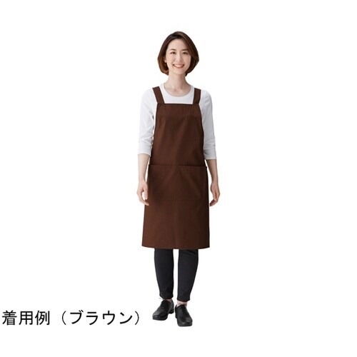 胸当てエプロン ネイビー フリー KI2