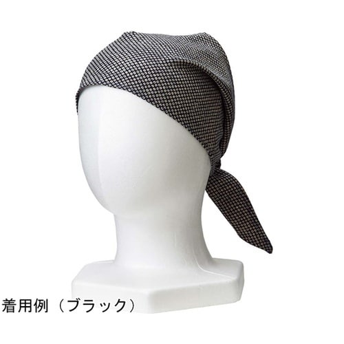 和柄バンダナチーフ ブラック フリー K