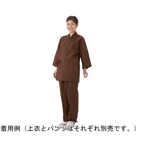 寂光甚平 上衣 ブラウン L K806