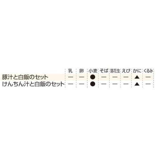 一汁ご膳 20食入 豚汁と白飯のセット