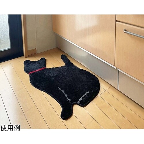 洗えるネコ型ダイカットマット ルーチェ