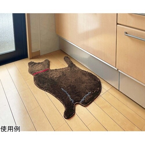 洗えるネコ型ダイカットマット ルーチェ