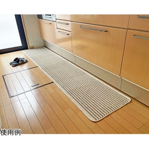 日本製キッチンマット 黄麻ストライプ 5