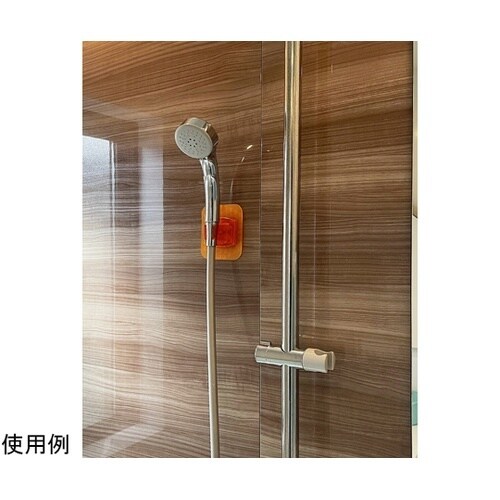水貼りシャワーフック スケルトンオレンジ
