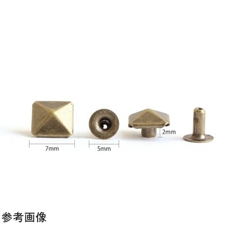 角鋲 スタッズ ピラミッド型 7mm 2