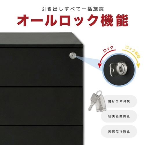 スチールワゴン ブラック