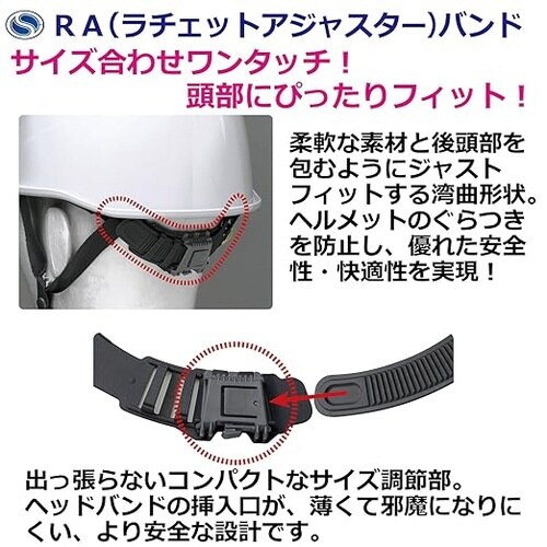 ヘルメット(軽量・通気孔) スーパーホワイト