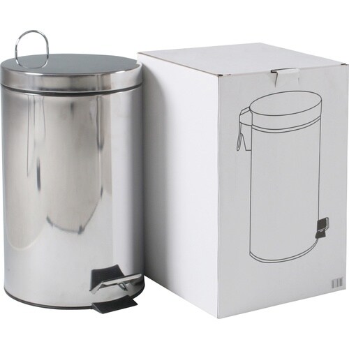 ステンレス ラウンドペダルペール 12L