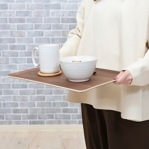 すべりにくい突板トレー L 6個