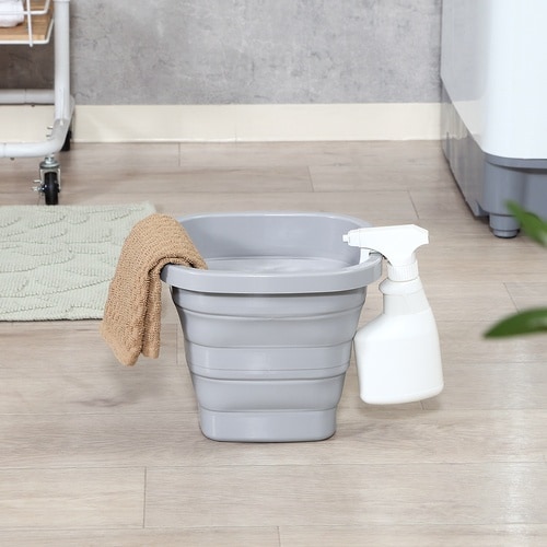 折りたたみバケツ 5L グレー 6個