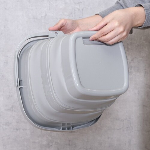 折りたたみバケツ 10L グレー 6個