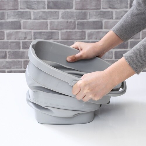 折りたたみバケツ 10L グレー 6個