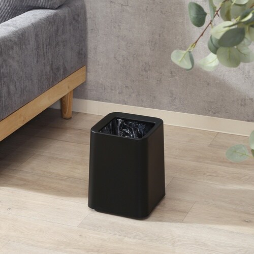 袋が隠せるゴミ箱 角形 8L BK 6個