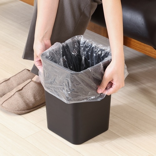 袋が隠せるゴミ箱 角形 8L WH 6個