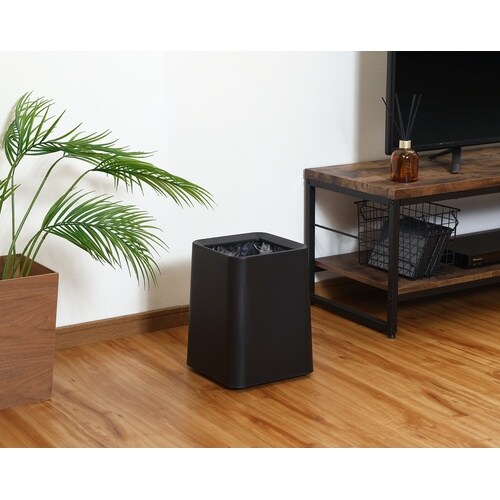 袋が隠せるゴミ箱 角形 11L BK 6個