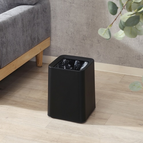袋が隠せるゴミ箱 角形 11L BK 6個