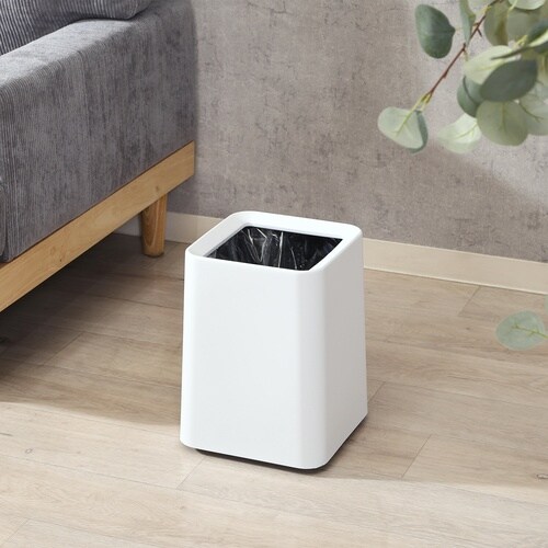 袋が隠せるゴミ箱 角形 11L WH 6個
