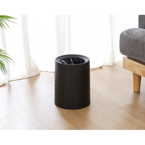 袋が隠せるゴミ箱 丸型 6L BK 6個