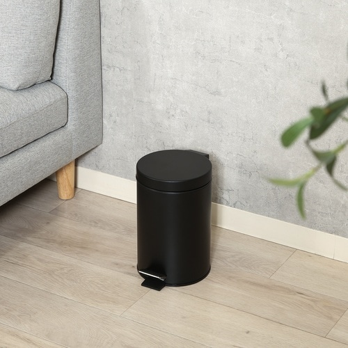 静かに閉まるゴミ箱 3L BK 6個