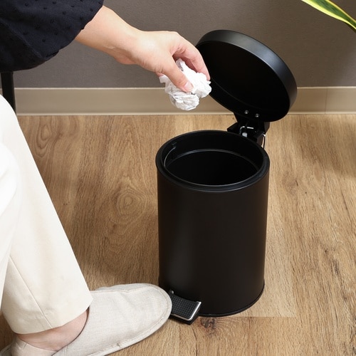 静かに閉まるゴミ箱 3L BK 6個