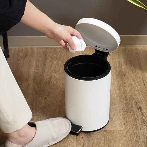 静かに閉まるゴミ箱 3L WH 6個