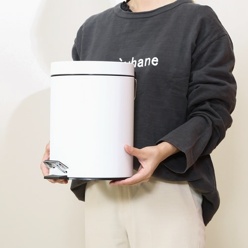 静かに閉まるゴミ箱 5L WH 6個