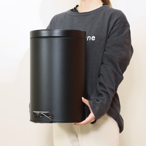 静かに閉まるゴミ箱 12L BK 4個
