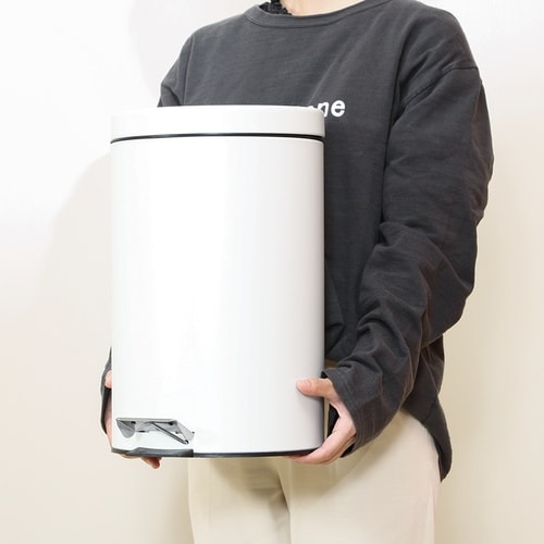 静かに閉まるゴミ箱 12L WH 4個