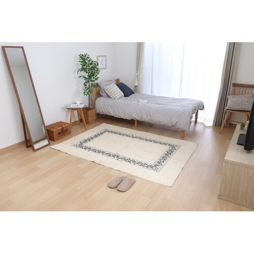 コットンラグ 130×190cm WH*NV 3個