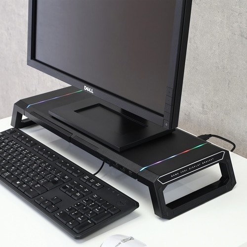 LED付きモニタースタンドステルス 3台
