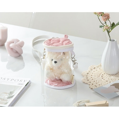 推し活 ぬいぐるみクリアバッグ ピンク 6個