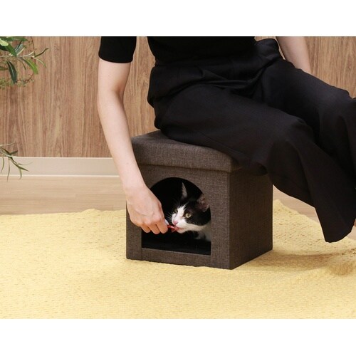 ペットハウススツール 30cm チャコール 6個