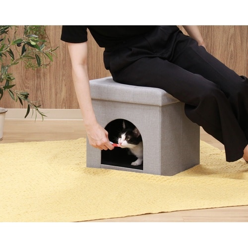 ペットハウススツール □38cm グレー 2個