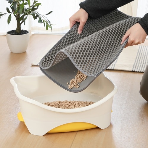 猫砂マット 50x40 グレー 6個
