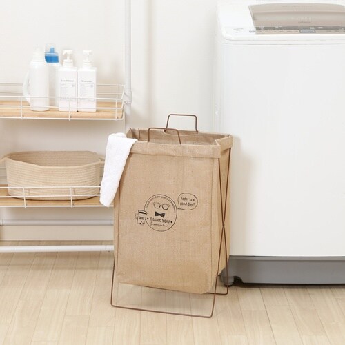 ランドリーボックス横型取手付 麻 6個