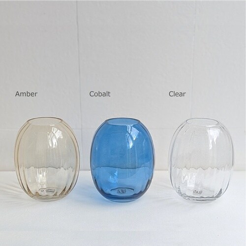 花瓶 GLASS FLOWER VASE アンバー