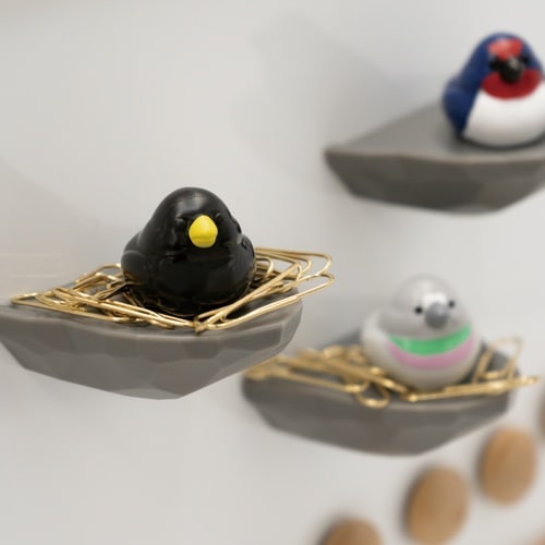 トリの巣 クリップホルダー カラス