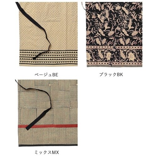 ブロックプリント エプロン ミックス