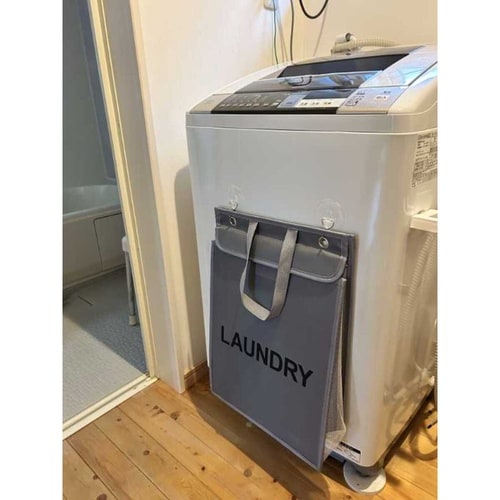 掛けるランドリーバッグ 5から6kg グレー