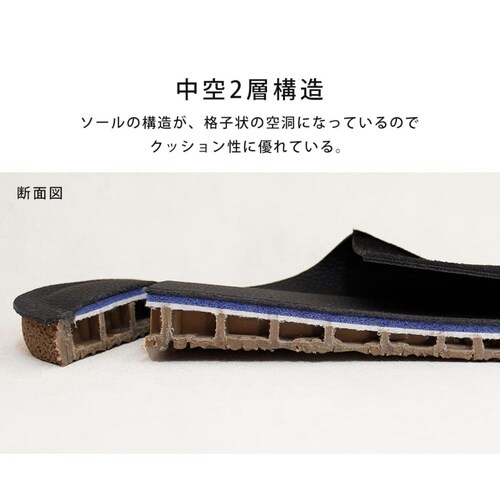 コトカ 携帯スリッパ Lサイズ ネイビー