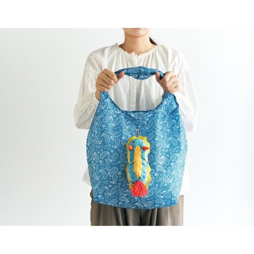 エコバッグ ウミウシ フック付き アオウミウシ