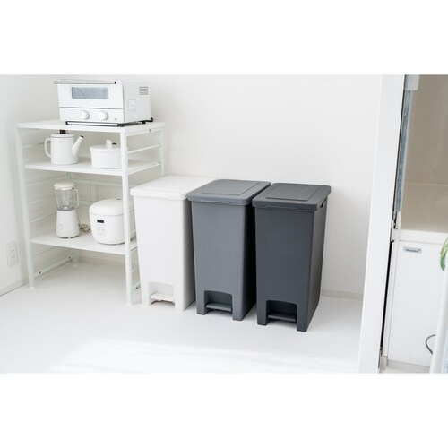 エバンペダルペール45L ゴミ箱 グレー