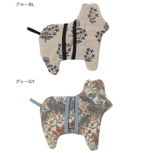 鍋掴み シャンブレーブロックPT ブルー