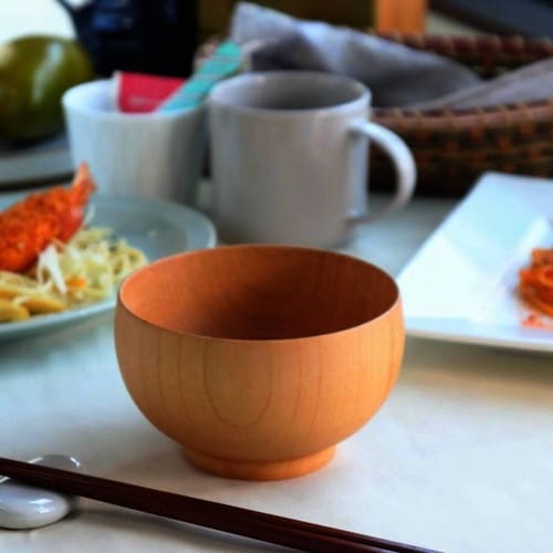切り出し天然木椀 モダンボールM ナチュラル