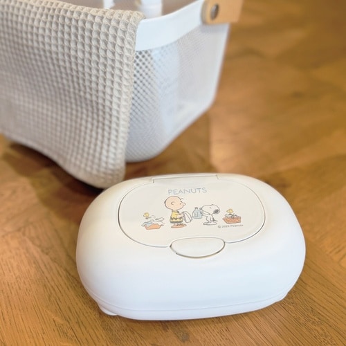 スヌーピー ウェットティッシュケース アイボリー