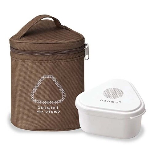 おかず容器付き保冷おにぎりケース2個用 ブラウン