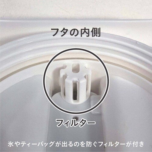 冷蔵庫に入れたまま注げるジャグ クリアホワイト