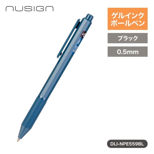ゲルインクボールペン黒0.5mm角型ブルー×10