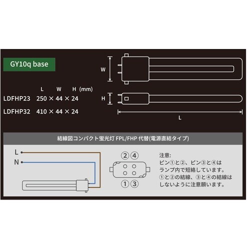 コンパクト蛍光灯形LED FHP23EX−N形